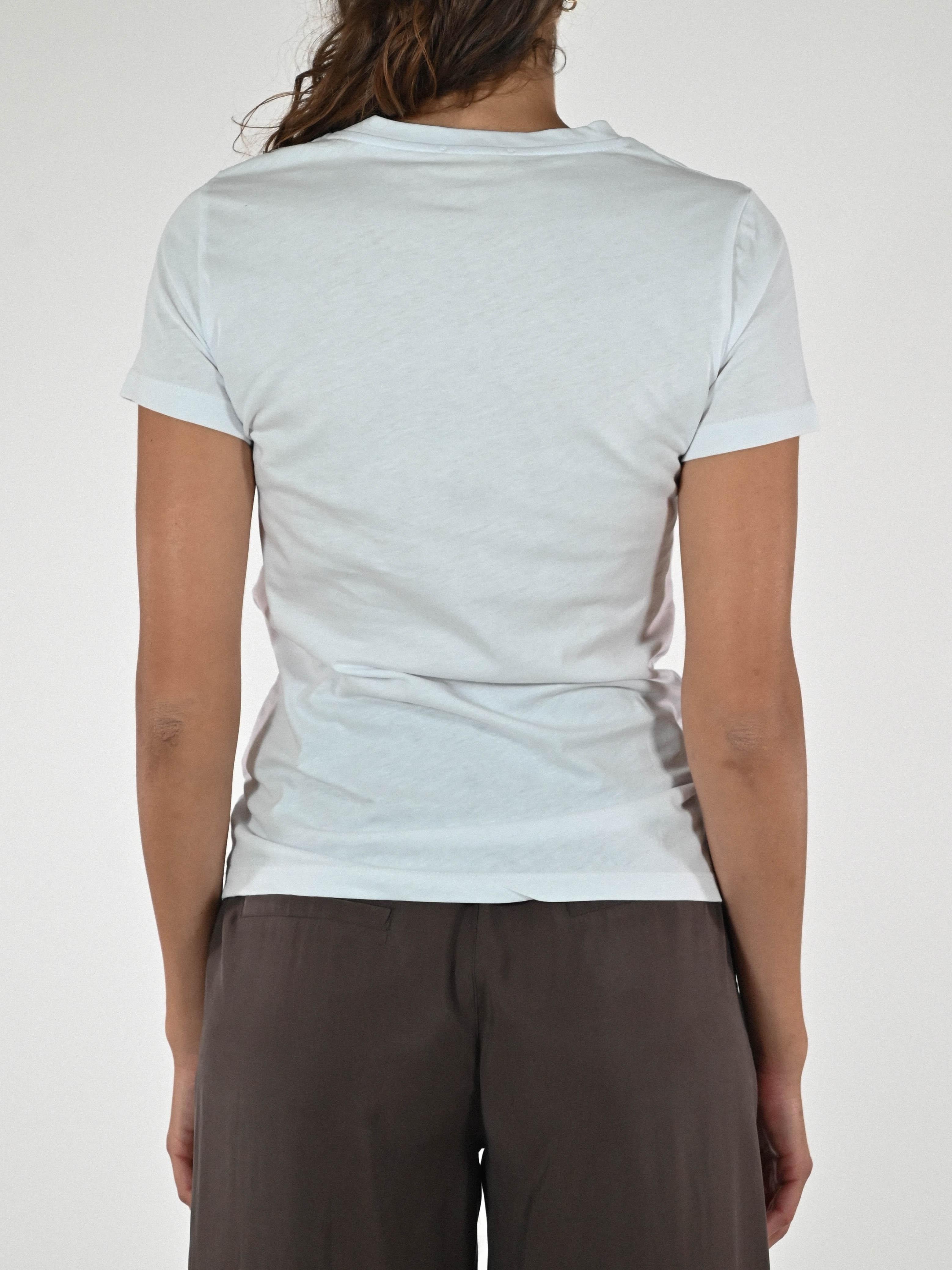 T-shirt slim girocollo cotone bianco M1107-TP-BAS11 BIANCO LALTRA|STORIA 