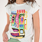 T-shirt stampa astratta cotone FGOTK156939 MULTICOLOR LALTRA|STORIA 