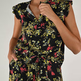 Camicia fantasia viscosa nera C1120122 NERO LALTRA|STORIA 
