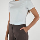 T-shirt slim girocollo cotone bianco M1107-TP-BAS11 BIANCO LALTRA|STORIA 