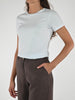 T-shirt slim girocollo cotone bianco