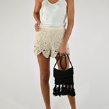 Shorts macramè cotone burro CH950428 BURRO LALTRA|STORIA 