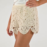 Shorts macramè cotone burro CH950428 BURRO LALTRA|STORIA 