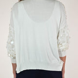Cardigan paillettes viscosa panna D93VN4324 PANNA LALTRA|STORIA 