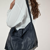 Borsa shopper calamita vera pelle blu GGAR15146 BLU LALTRA|STORIA 