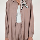 Camicia bottoni viscosa cipria C1093130 CIPRIA LALTRA|STORIA 