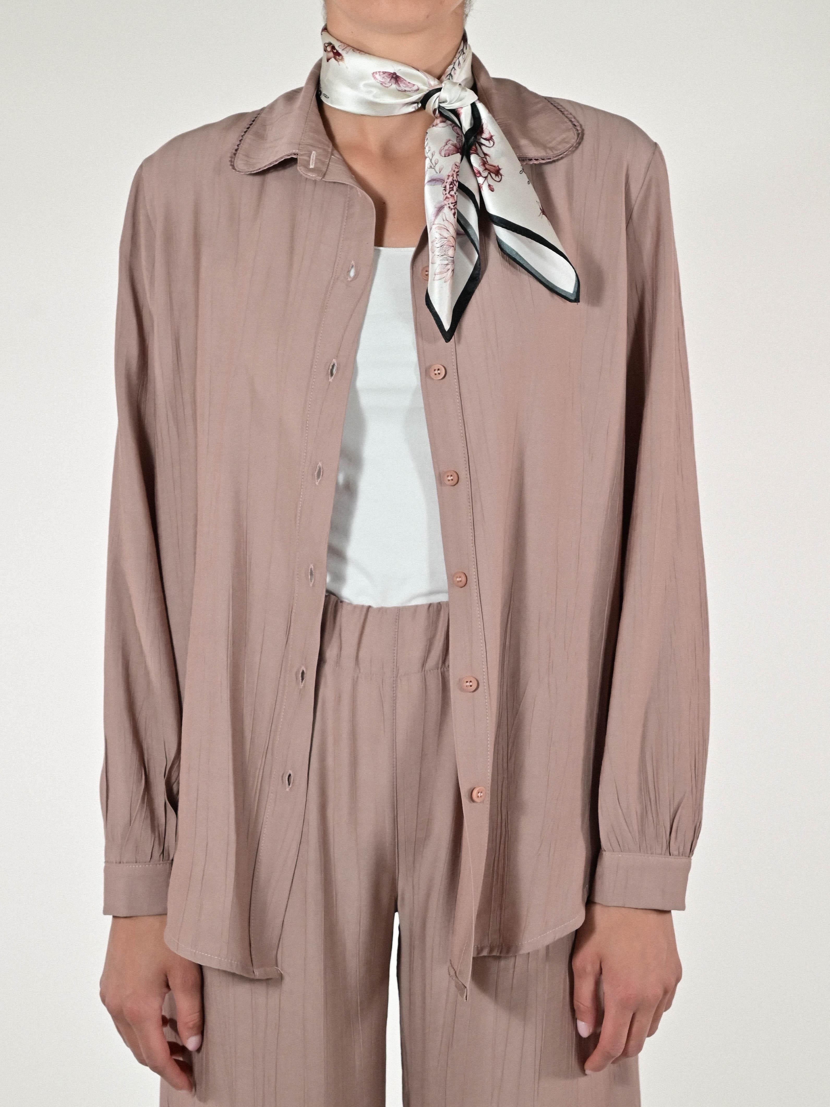 Camicia bottoni viscosa cipria C1093130 CIPRIA LALTRA|STORIA 