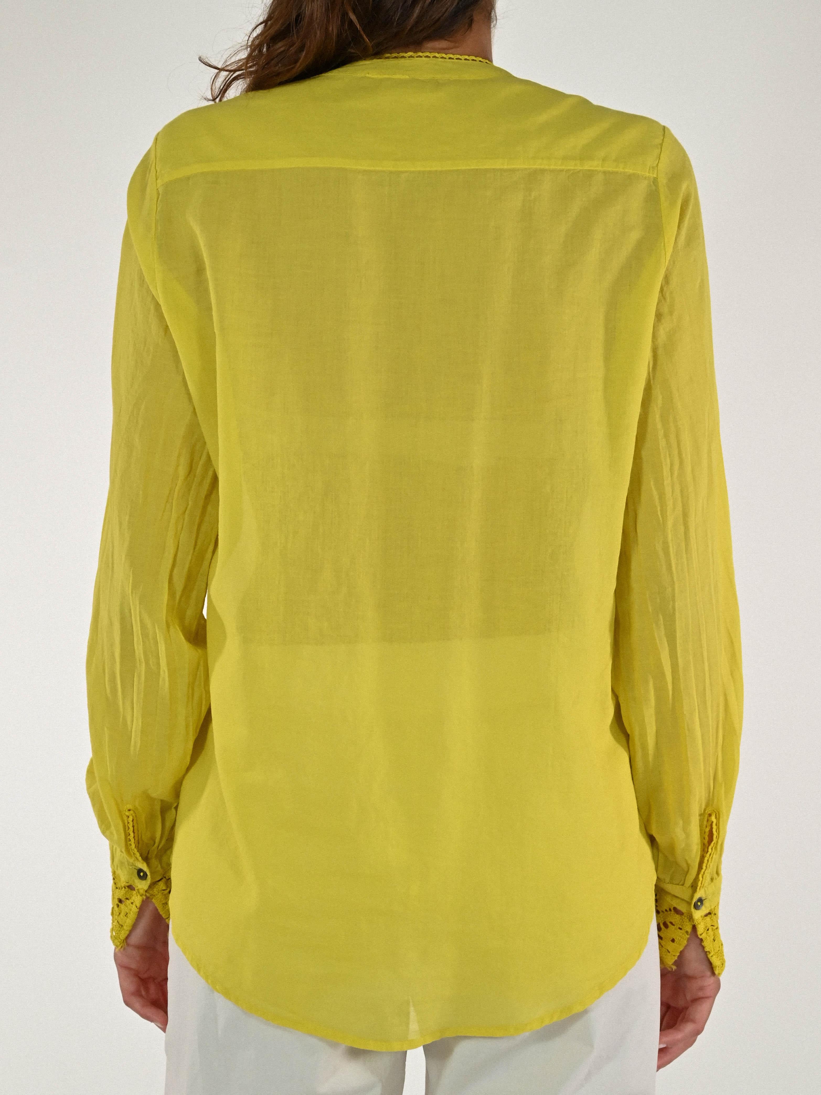 Camicia pizzo mussola cotone cdro C1108132 CEDRO LALTRA|STORIA 