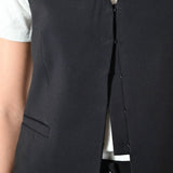 Gilet tasche viscosa nero VBPE252560435 NERO LALTRA|STORIA 