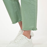 Pantalone slim in gabardine cotone verde salvia P1091029 VERDE SALVIA LALTRA|STORIA 