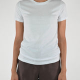 T-shirt slim girocollo cotone bianco M1107-TP-BAS11 BIANCO LALTRA|STORIA 