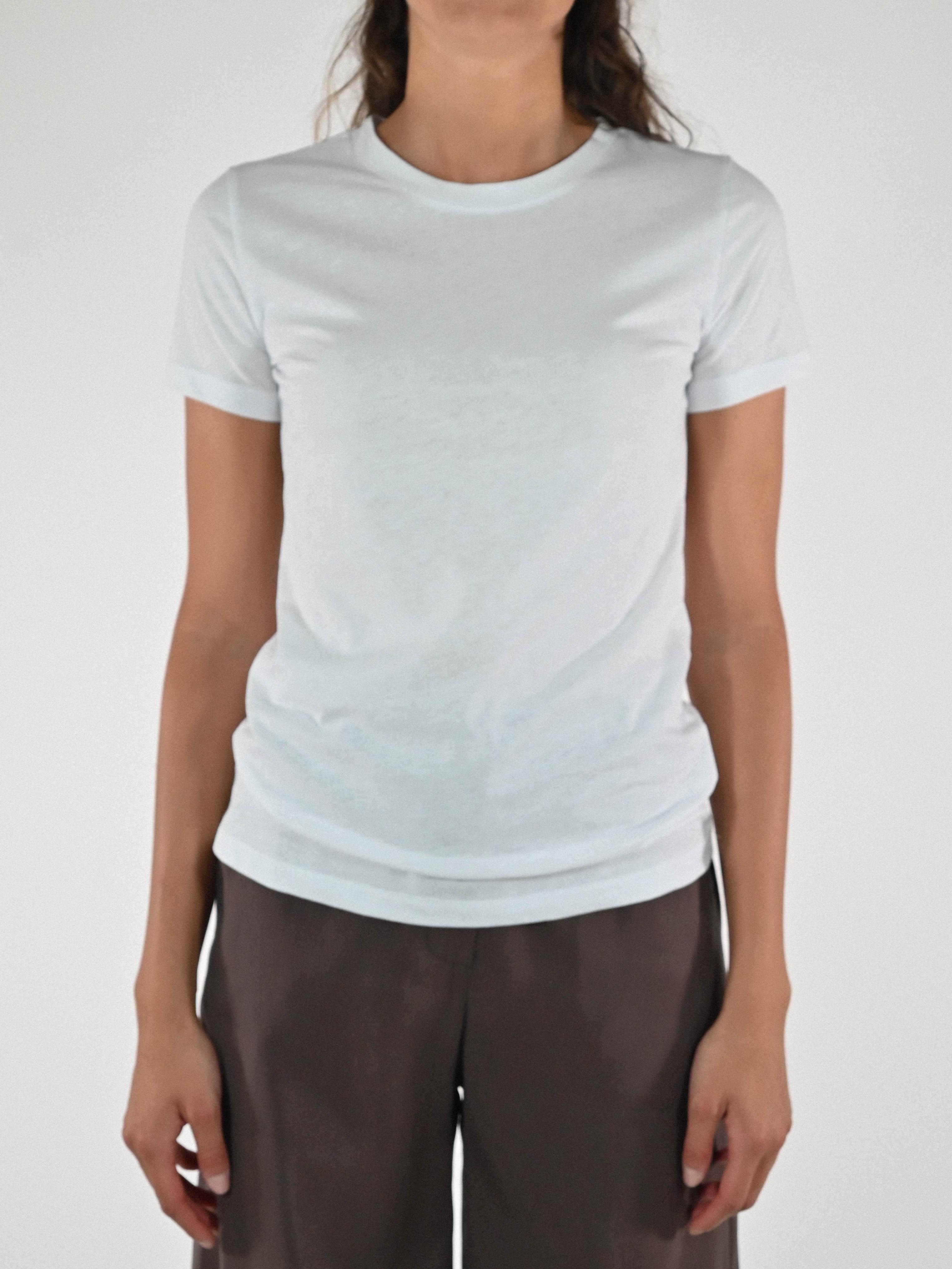 T-shirt slim girocollo cotone bianco M1107-TP-BAS11 BIANCO LALTRA|STORIA 