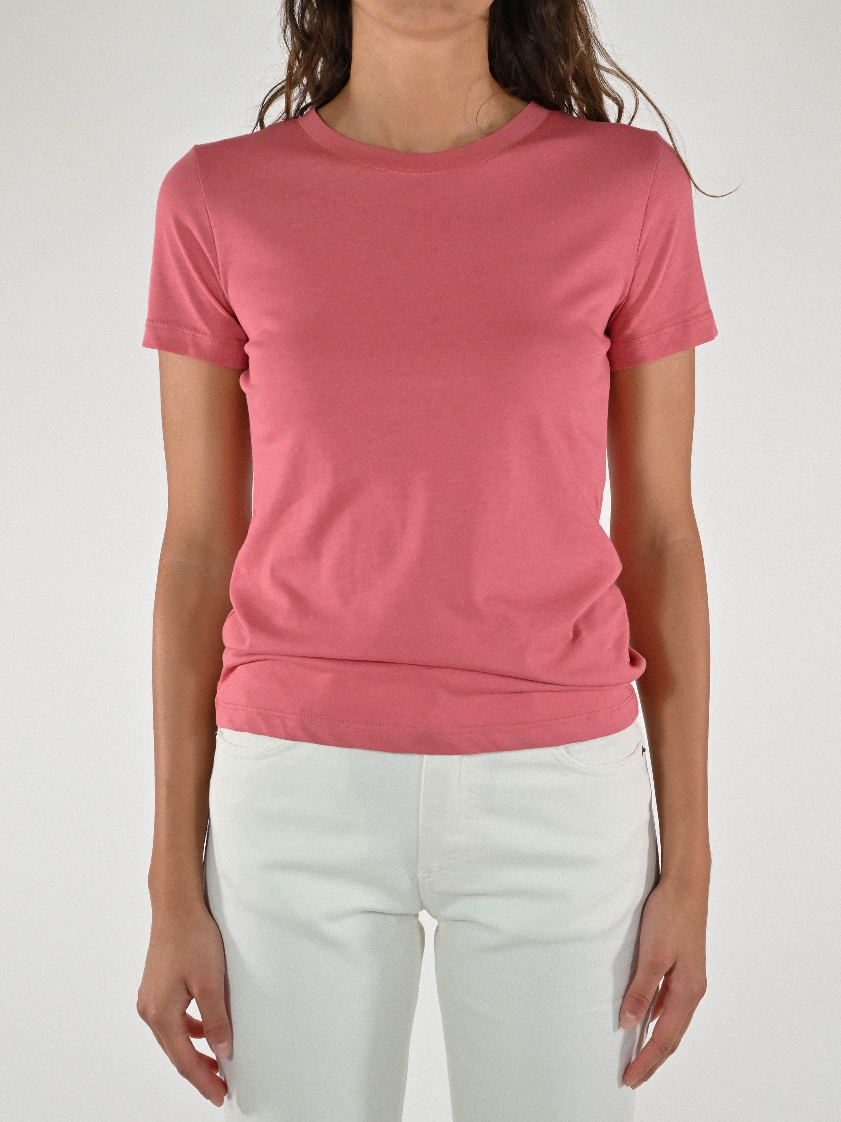 T-shirt slim girocollo cotone tulipano M1107-TP-BAS11 TULIPANO LALTRA|STORIA 
