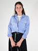 Camicia righe tasche cotone blu