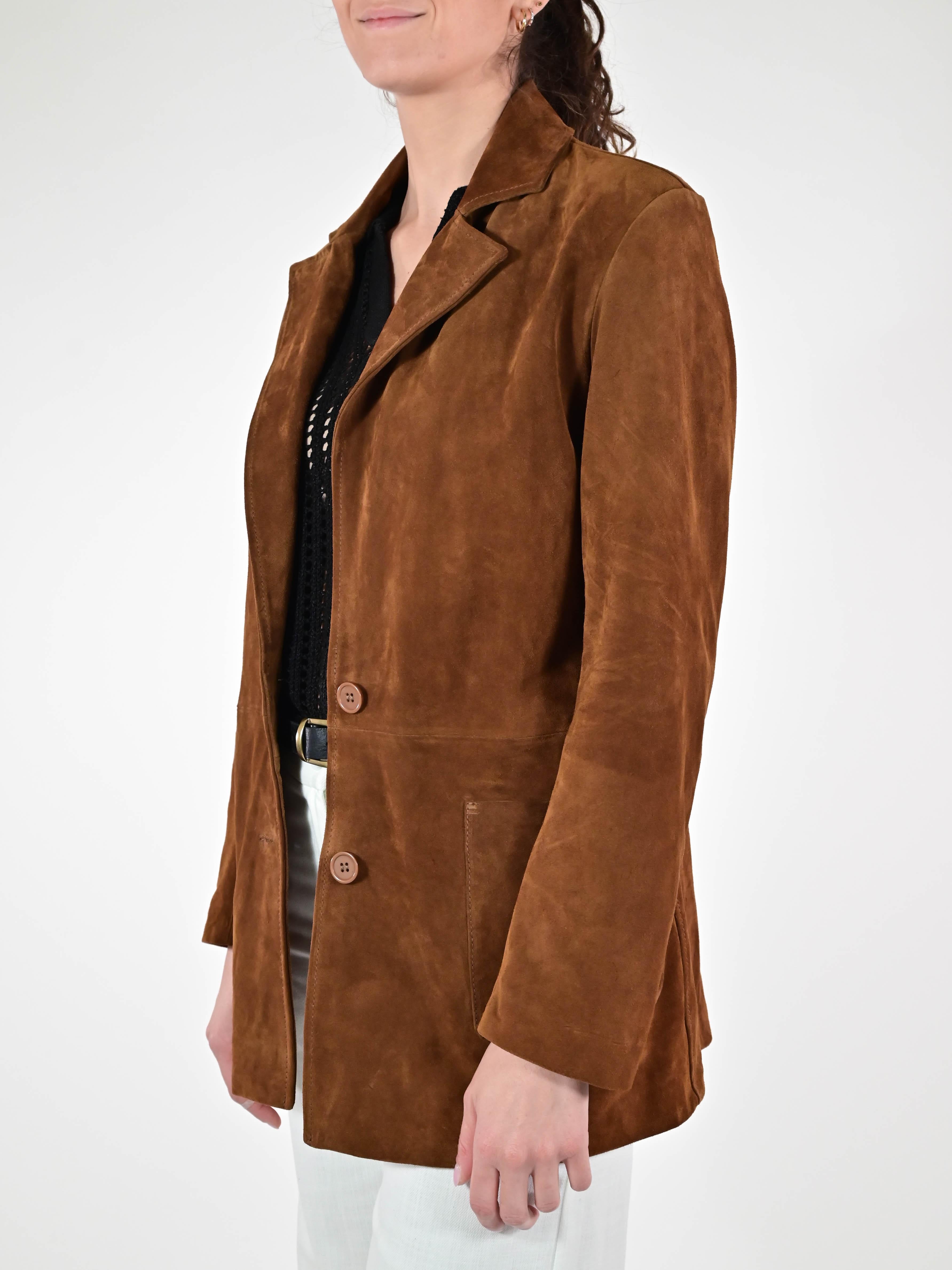 Blazer tasche camoscio GGGB2328S103 COGNAC LALTRA|STORIA 