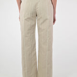 Pantalone palazzo gessato beige P1096433 BEIGE LALTRA|STORIA 