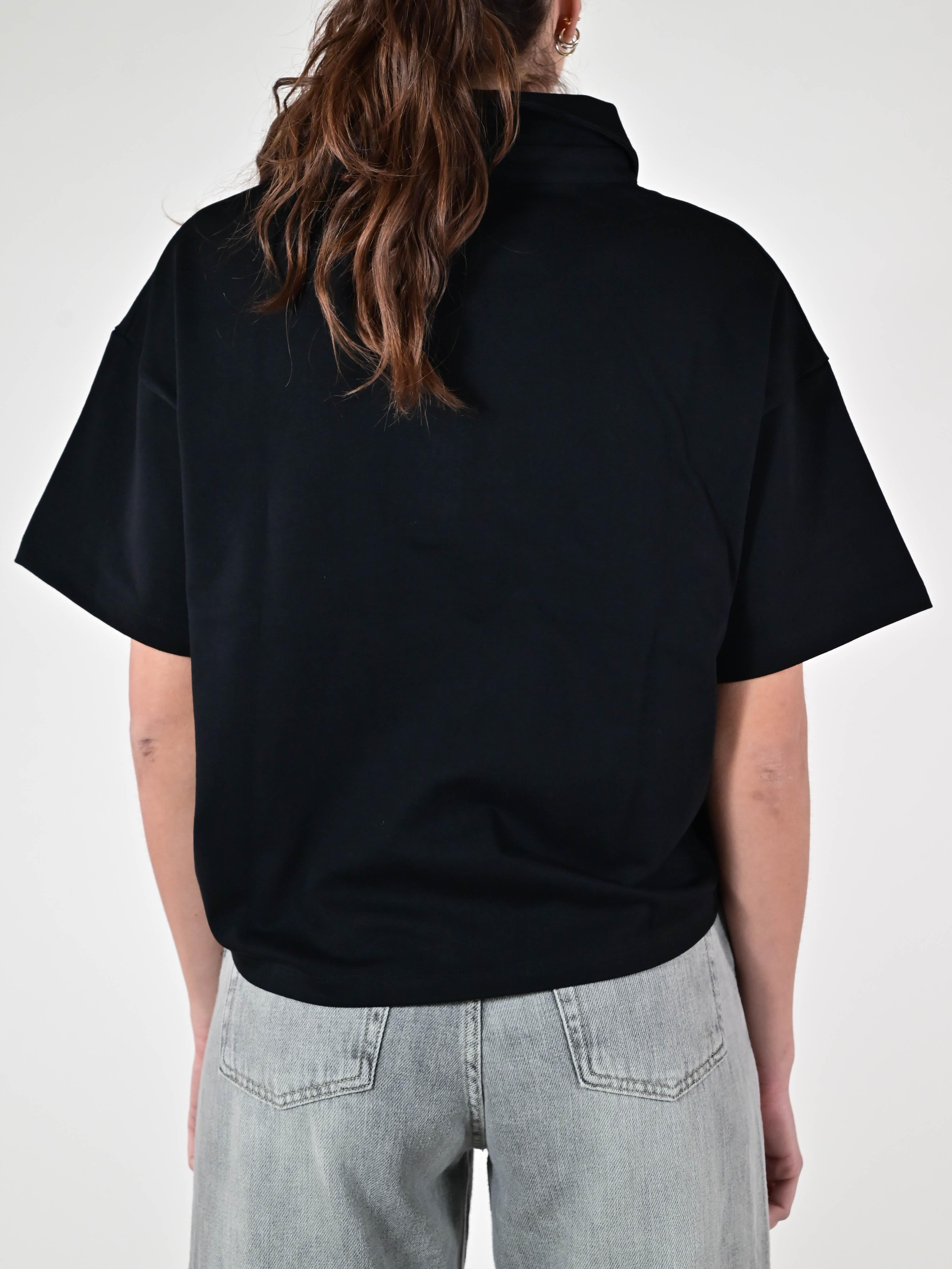 Maglia polo cotone nero VB1566128 NERO LALTRA|STORIA 