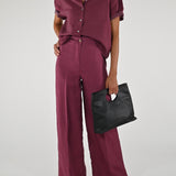 Pantalone palazzo cangiante lino india CPPE25432434 INDIA LALTRA|STORIA 