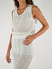 Canotta crochet lurex viscosa bianca