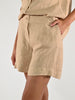 Shorts tasche lino deserto
