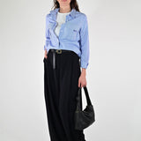 Camicia righe tasche cotone blu C5569-T182-BAS27 RIGA BLU LALTRA|STORIA 