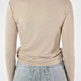 Maglia coste lurex frullino cipria JS12635/9178 CIPRIA LALTRA|STORIA 