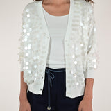 Cardigan paillettes viscosa panna D93VN4324 PANNA LALTRA|STORIA 