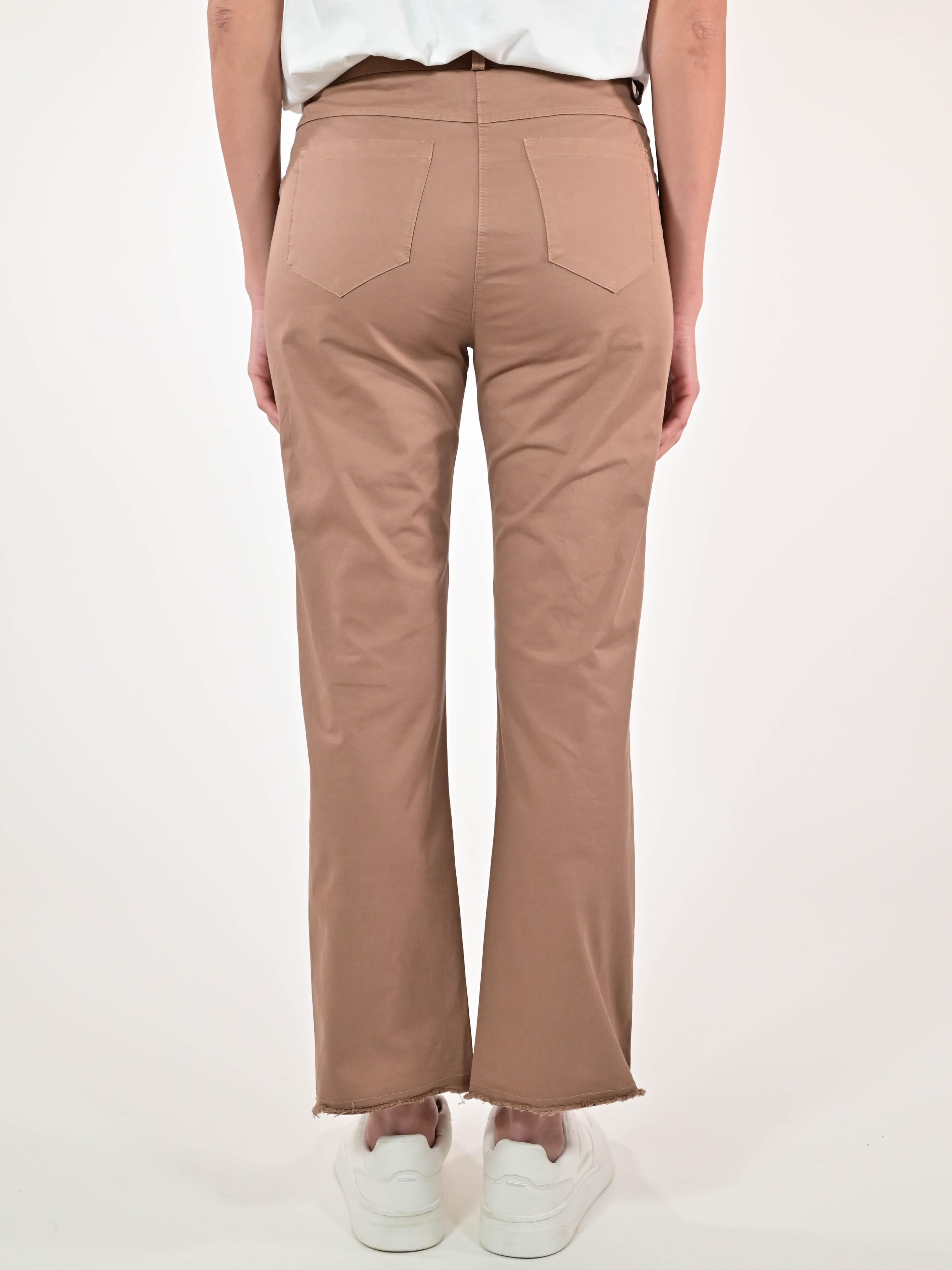 Pantalone slim in gabardine cotone mocha mou P1091029 MOCHA MOUSSE LALTRA|STORIA 