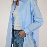 Camicia con taglio cotone celeste C6042-NT-BAS22 CELESTE LALTRA|STORIA 