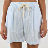 Shorts righe cotone C1PSOMPT7916 CELESTE LALTRA|STORIA 