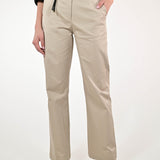 Pantalone gamba dritta in cotone beige P1100227 BEIGE LALTRA|STORIA 