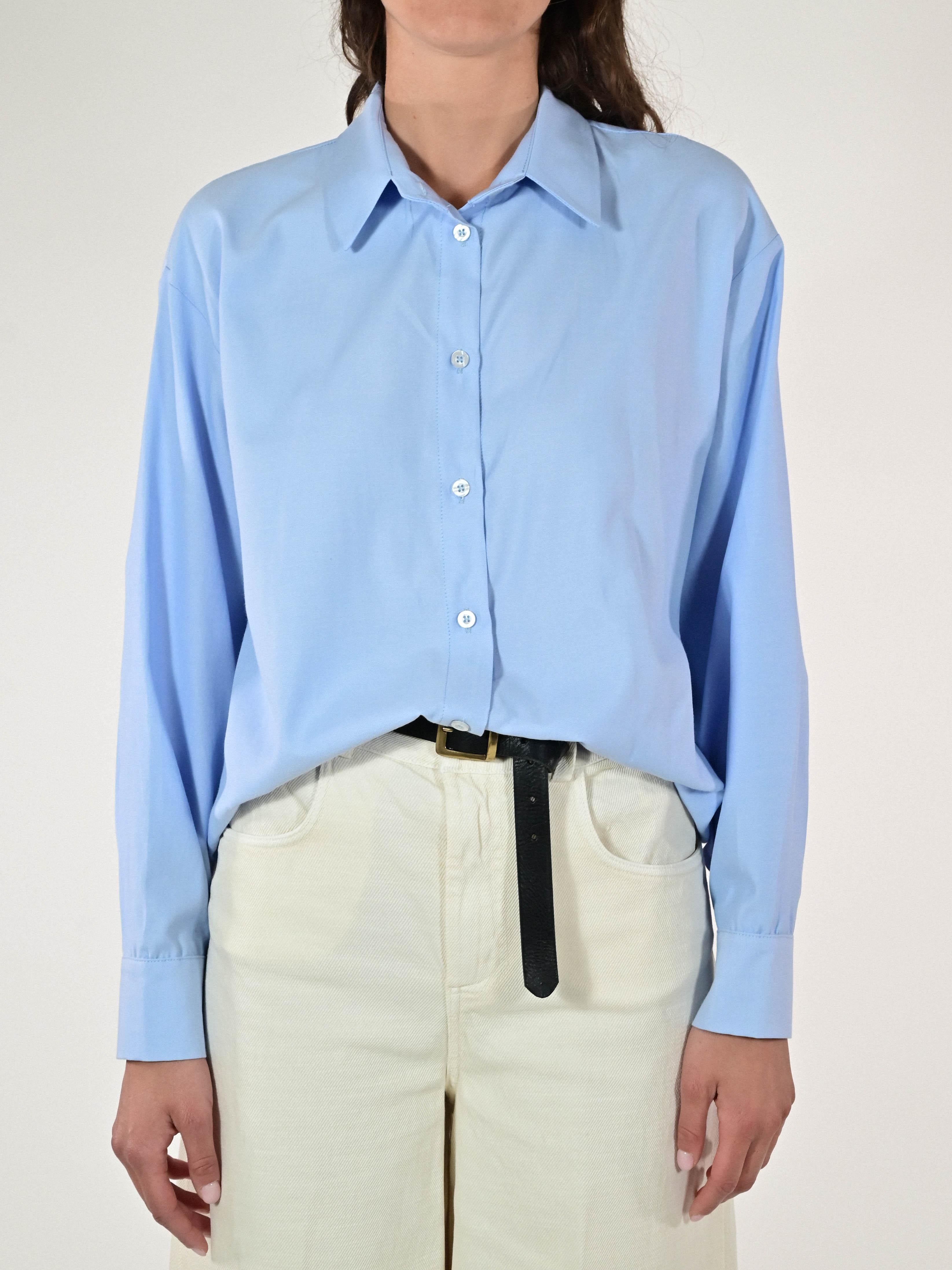 Camicia basic cotone azzurro C6601-T141-BAS21 AZZURRO LALTRA|STORIA 
