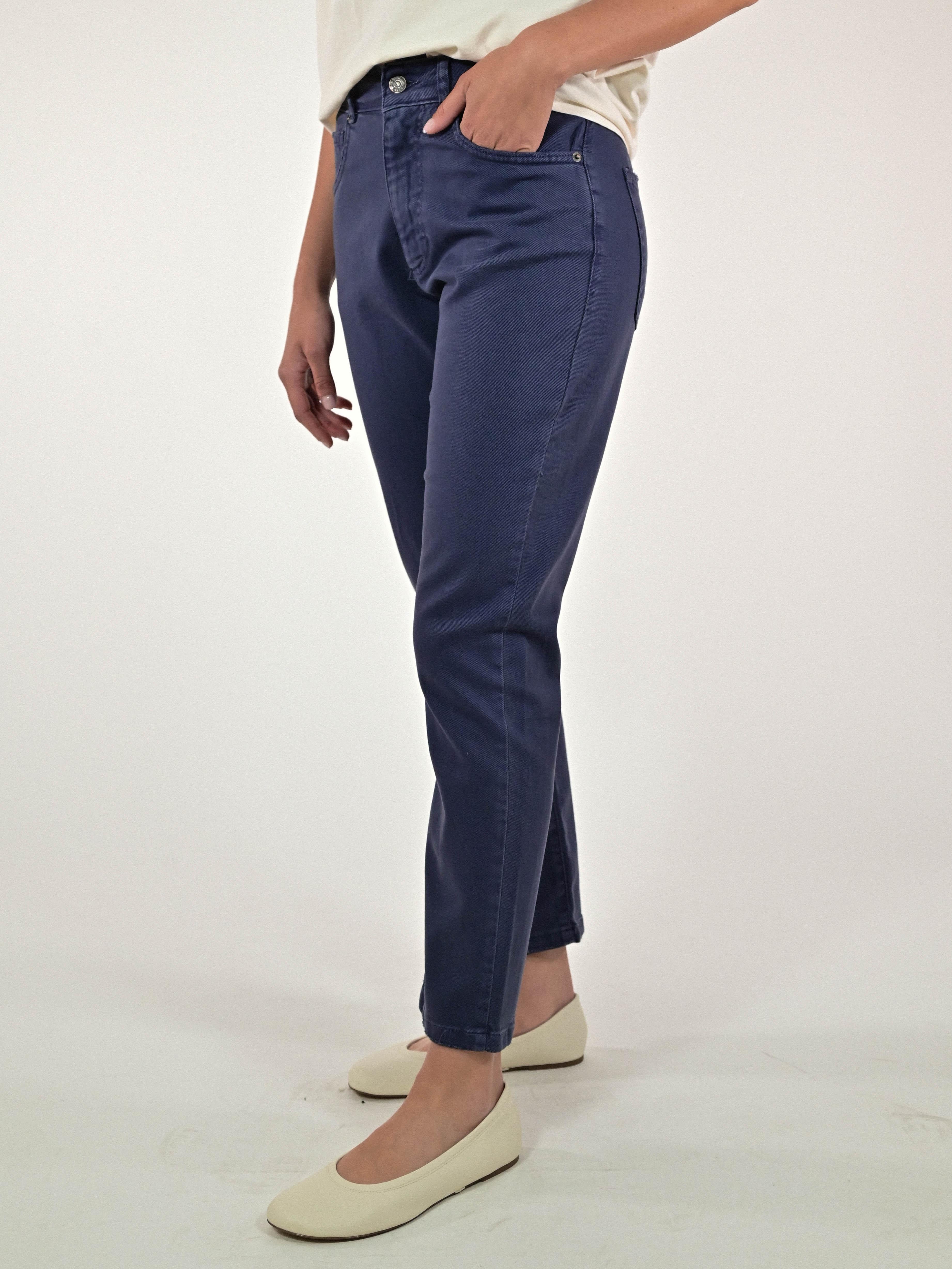 Jeans drill relaxed cotone blu BL342-535P32 BLU LALTRA|STORIA 
