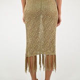 Gonna crochet lurex viscosa oro G6825-T183-BAS25 ORO LALTRA|STORIA 
