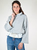 Felpa over coulisse cotone grigio