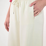 Pantalone carrot fit accoppiato cotone burro P1100432 BURRO LALTRA|STORIA 
