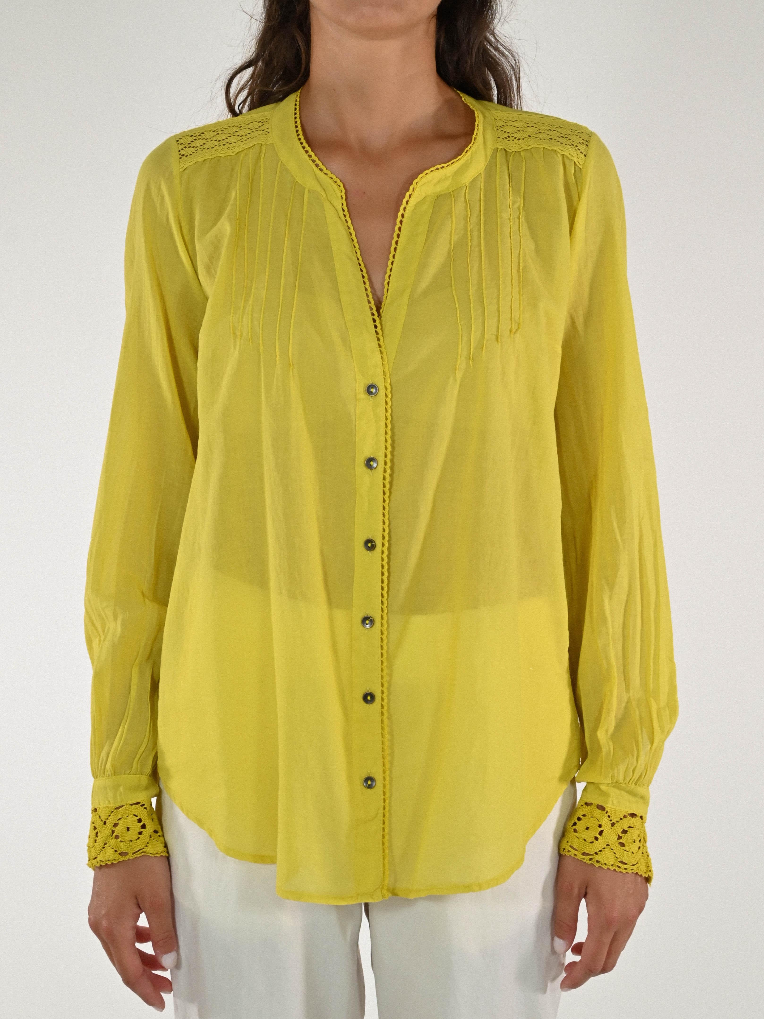 Camicia pizzo mussola cotone cdro C1108132 CEDRO LALTRA|STORIA 