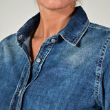 Camicia denim con bottoni cotone DAISY-262C29 JEANS LALTRA|STORIA 