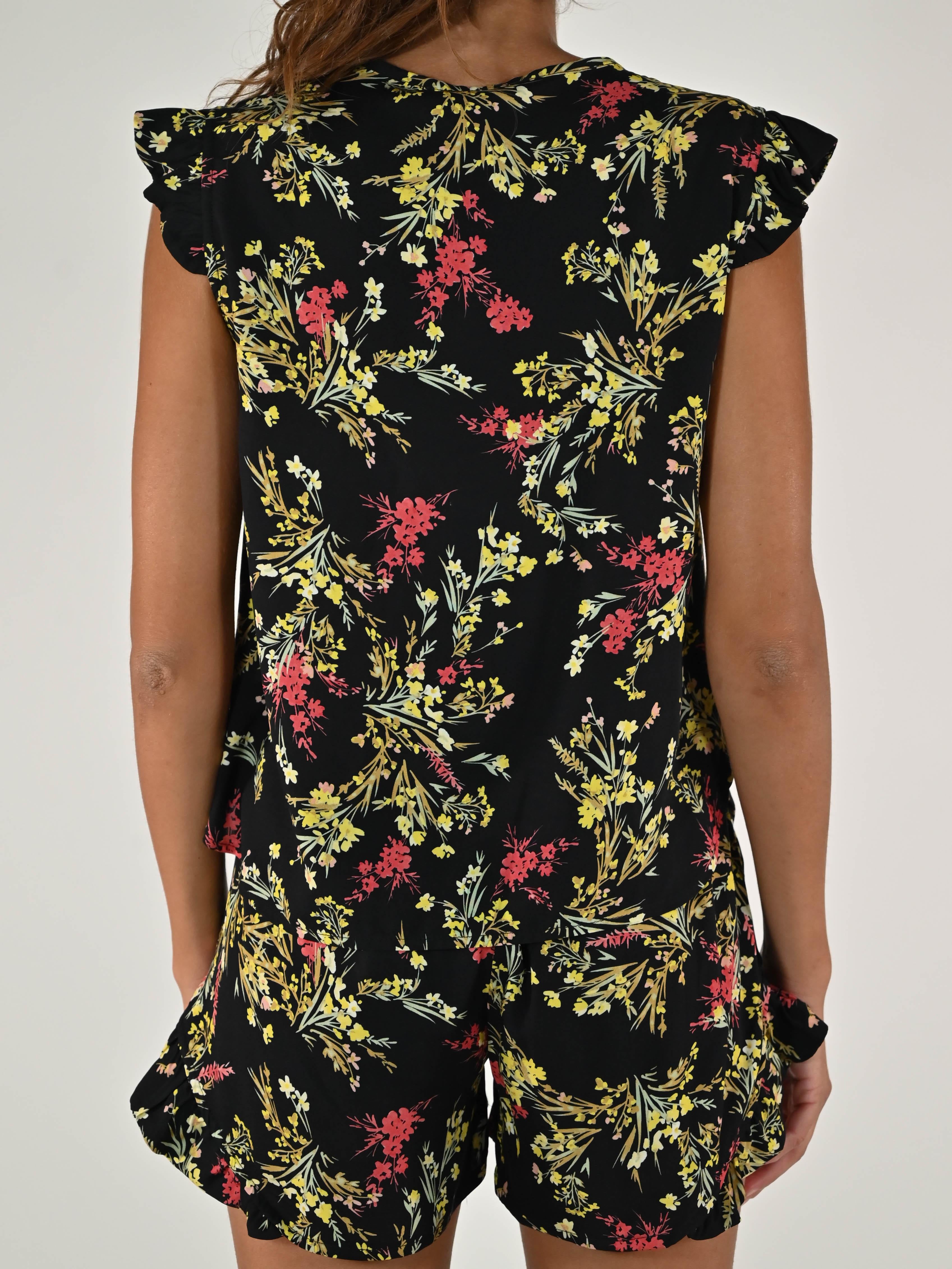 Camicia fantasia viscosa nera C1120122 NERO LALTRA|STORIA 