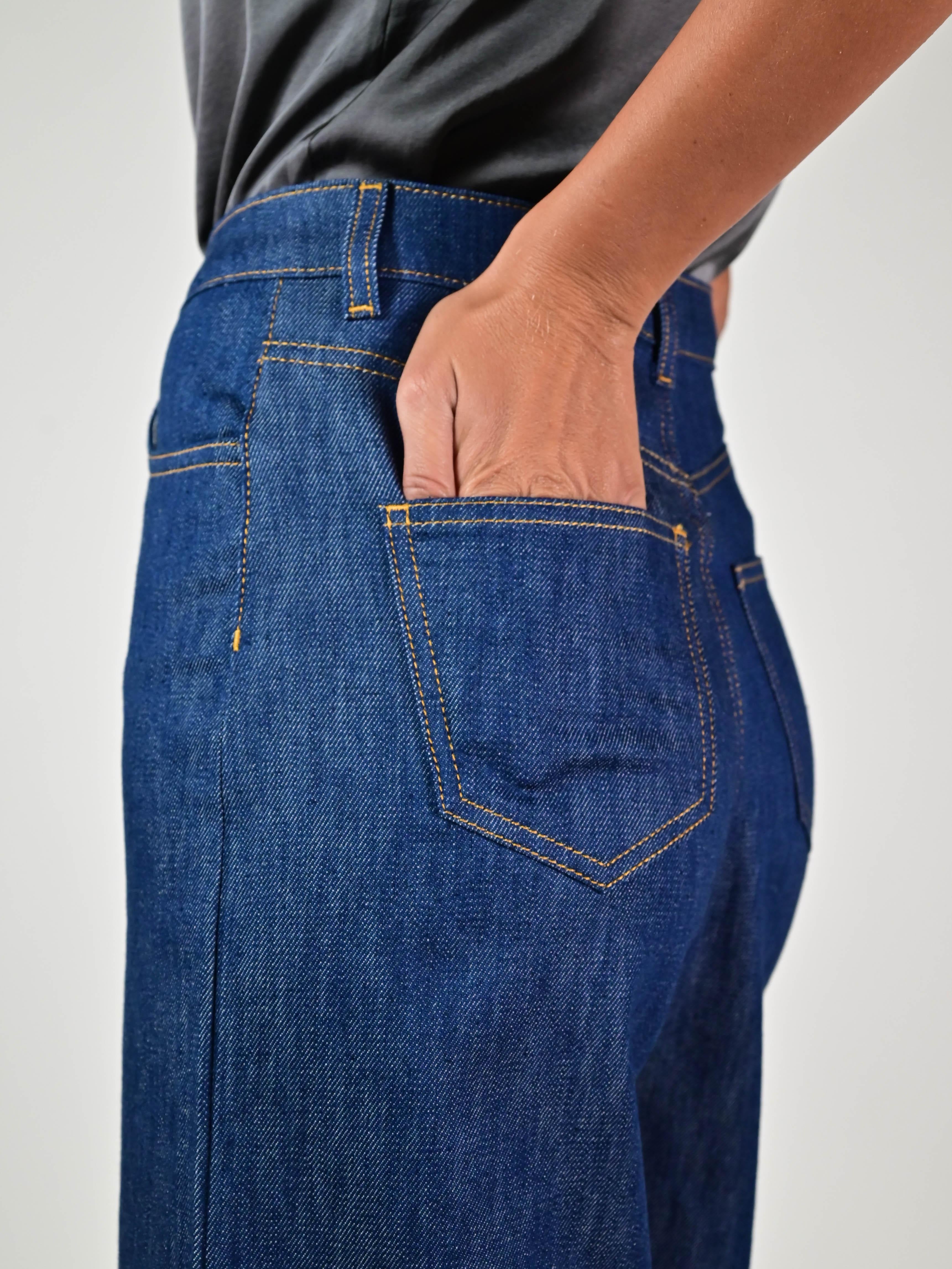 Jeans palazzo cotone DCASTAI240133 DEMIN LALTRA|STORIA 