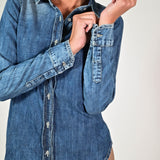 Camicia denim con bottoni cotone DAISY-262C29 JEANS LALTRA|STORIA 