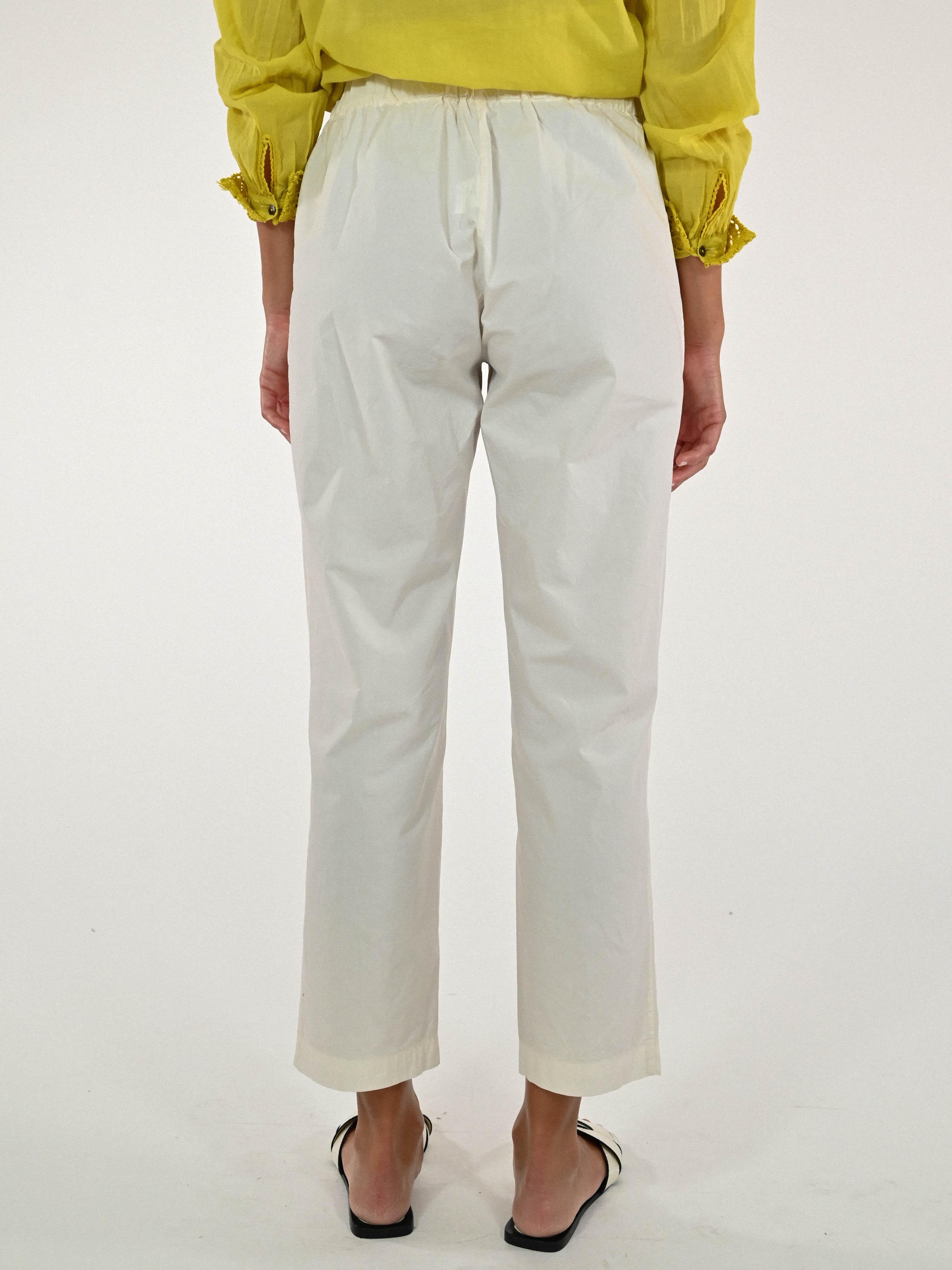 Pantalone elastico vita cotone burro P1107023 BURRO LALTRA|STORIA 