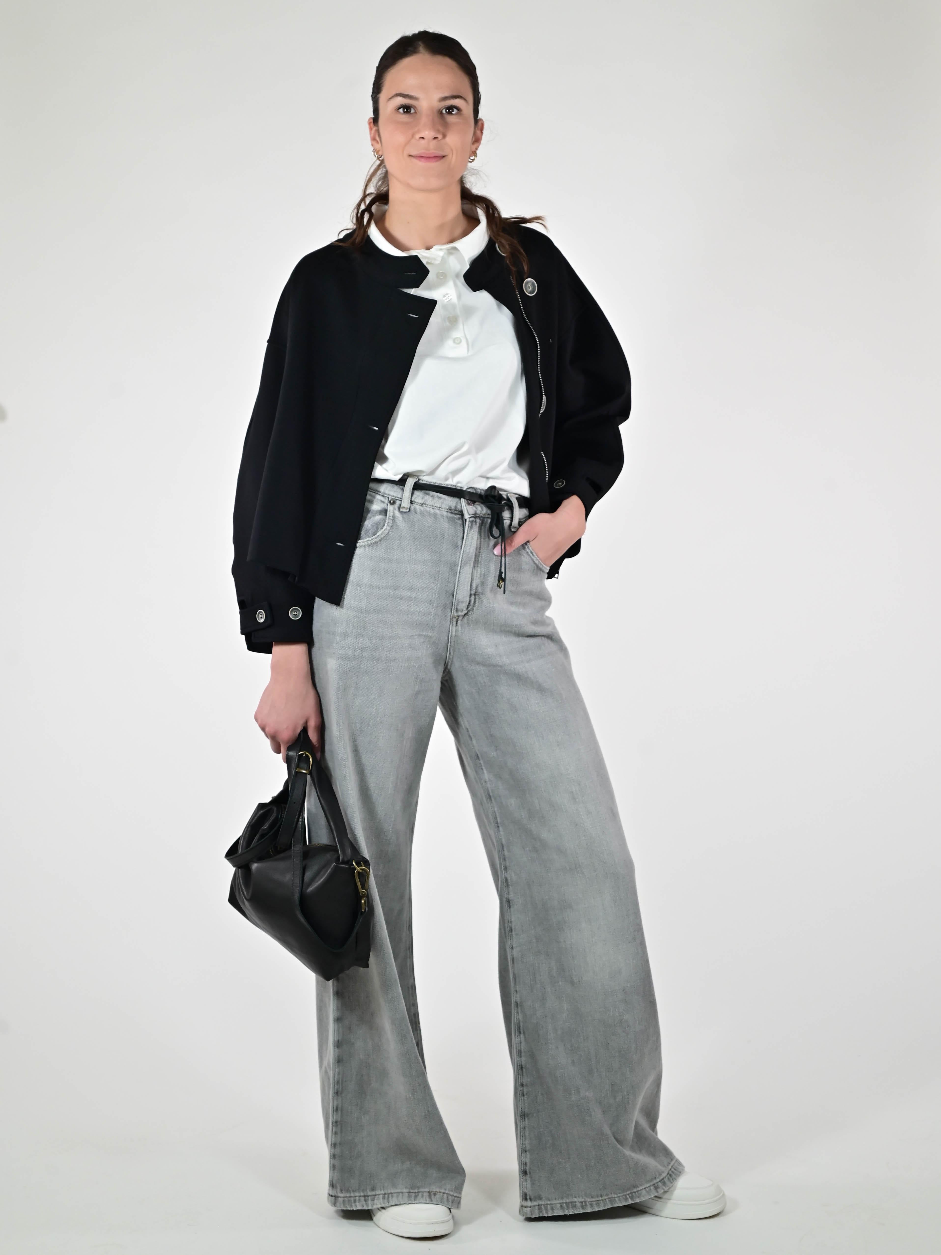 Jeans wide leg cotone grigio BL300-753P36 GRIGIO LALTRA|STORIA 