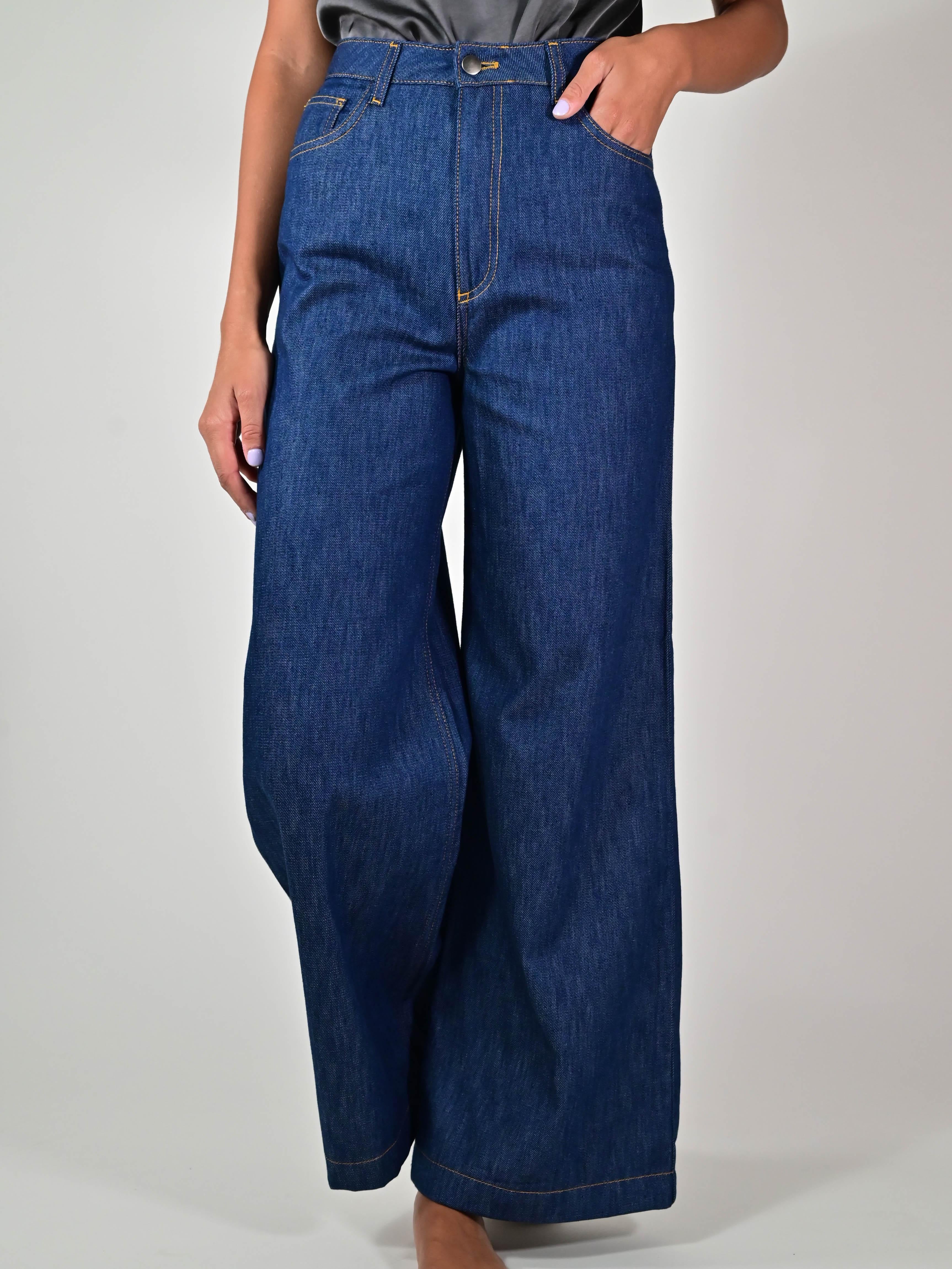 Jeans palazzo cotone DCASTAI240133 DEMIN LALTRA|STORIA 