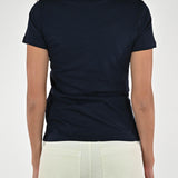 T-shirt slim girocollo cotone blu M1107-TP-BAS11 BLU LALTRA|STORIA 