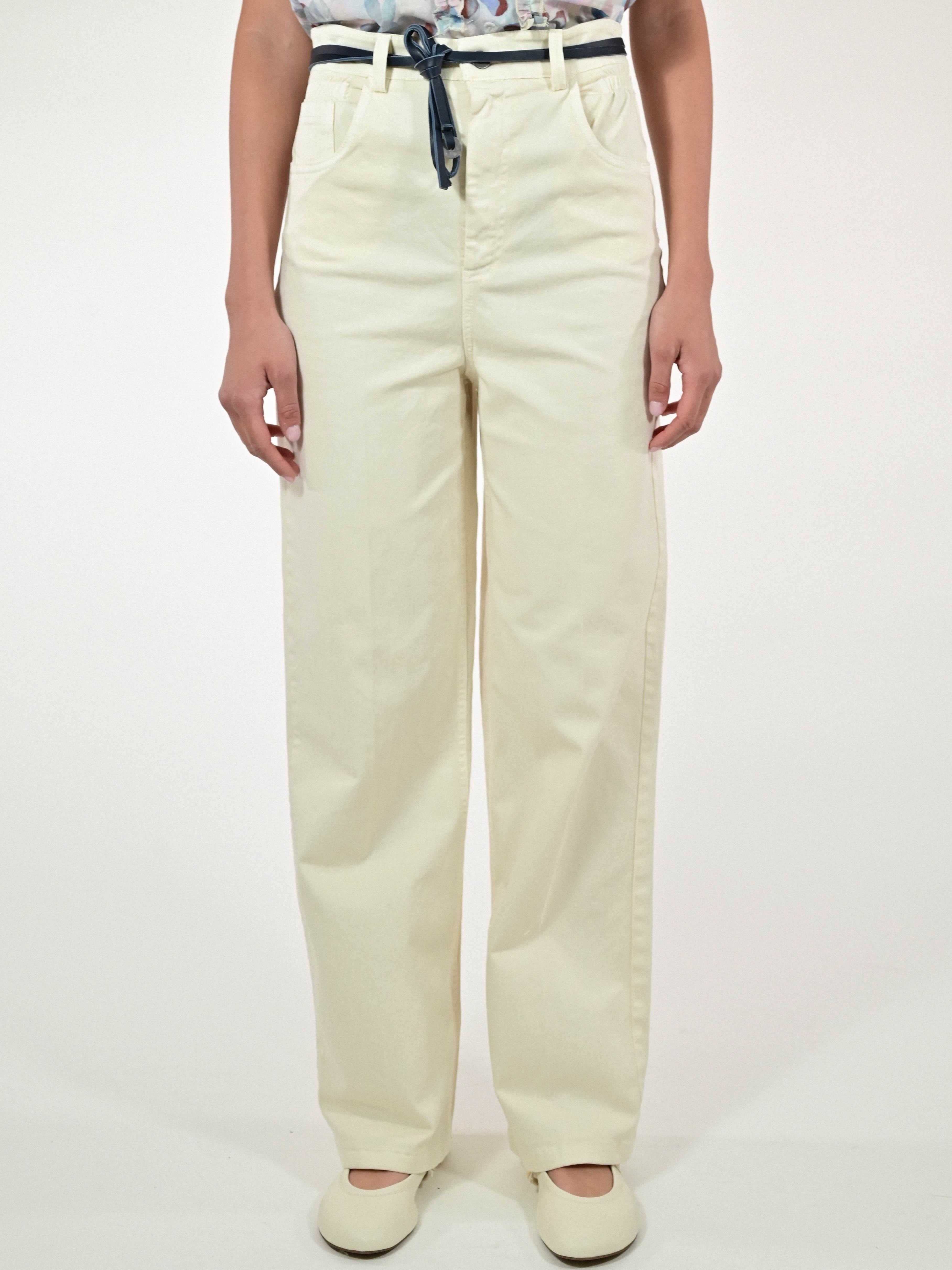 Pantalone elastico gabardine cotone CPPE25414732 BURRO LALTRA|STORIA 