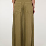 Pantalone palazzo con cinta cotone militare CPPE25420632 MILITARE LALTRA|STORIA 