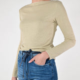 Maglia coste lurex frullino oro JS12635/9178 ORO LALTRA|STORIA 