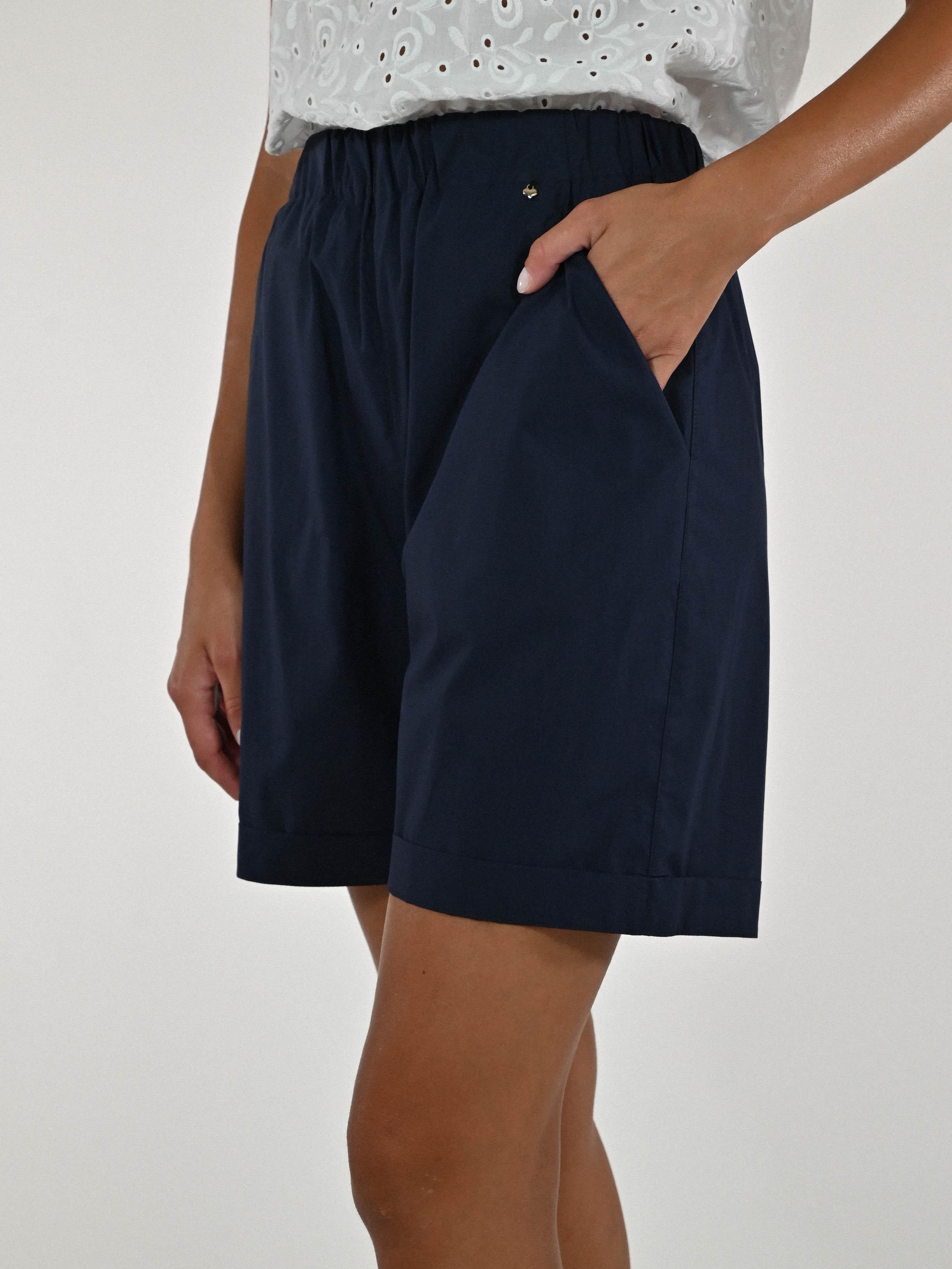 Bermuda risvolto cotone blu P1115816 BLU LALTRA|STORIA 