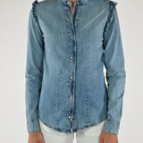 Camicia jeans ruchès spalle MATILDE-26231 DENIM LALTRA|STORIA 